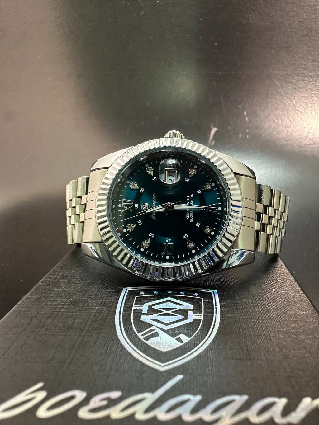 reloj jubilee 910 cara turquesa