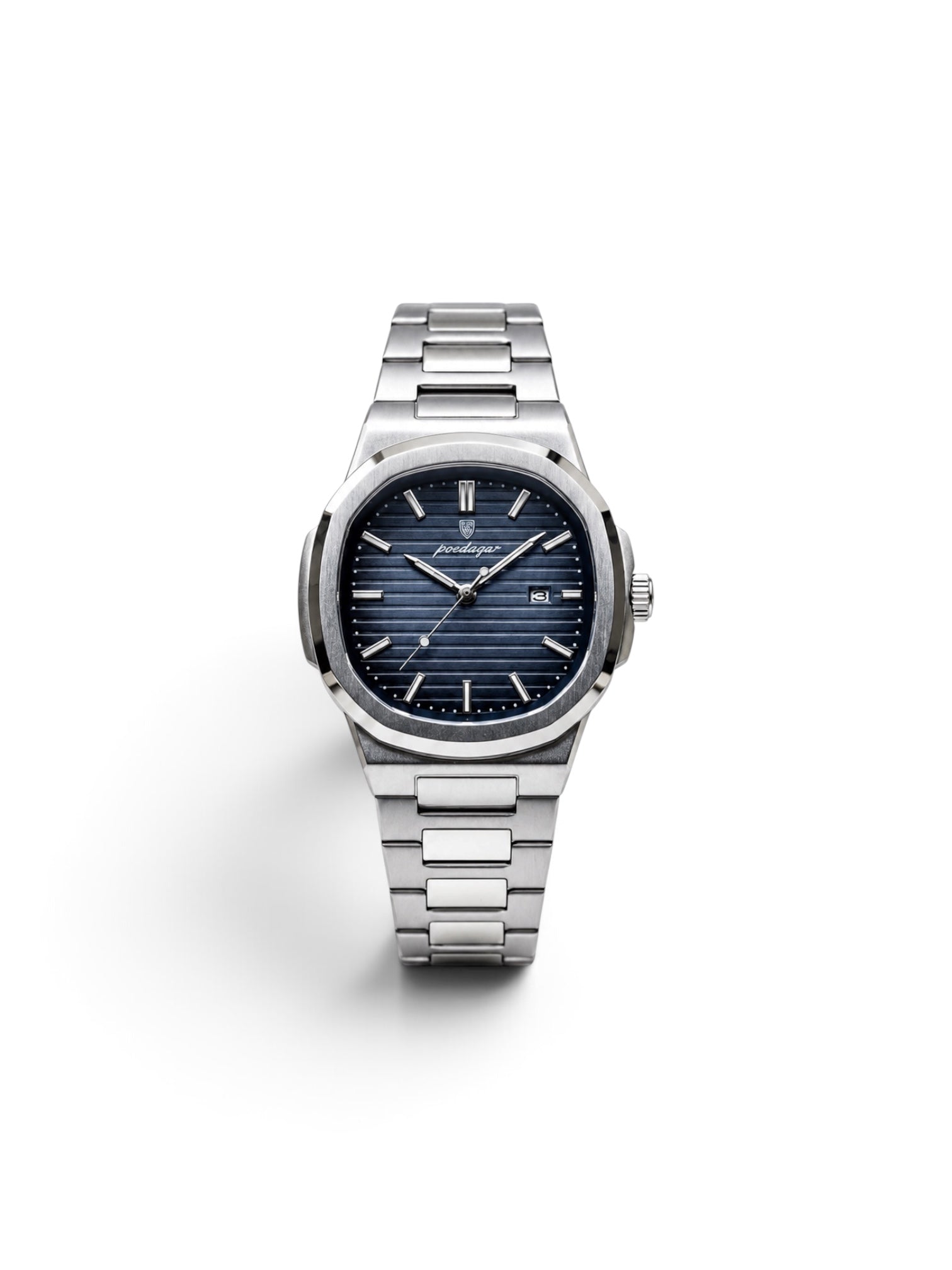 reloj octagono 613 cara azul