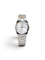 reloj classic 930 cara blanca pulsera de acero